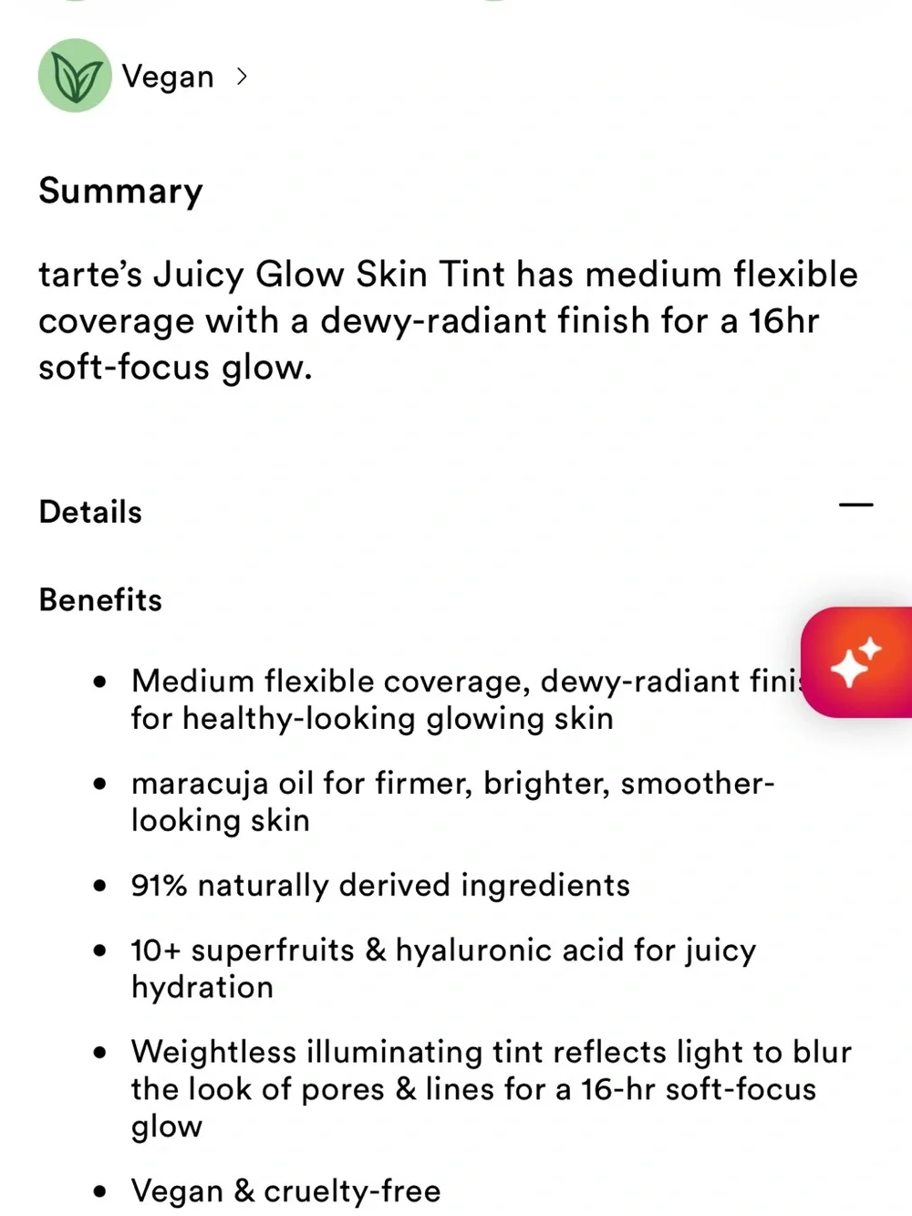 tarte Maracuja Juicy Glow Foundation in 36S medium-tan sand